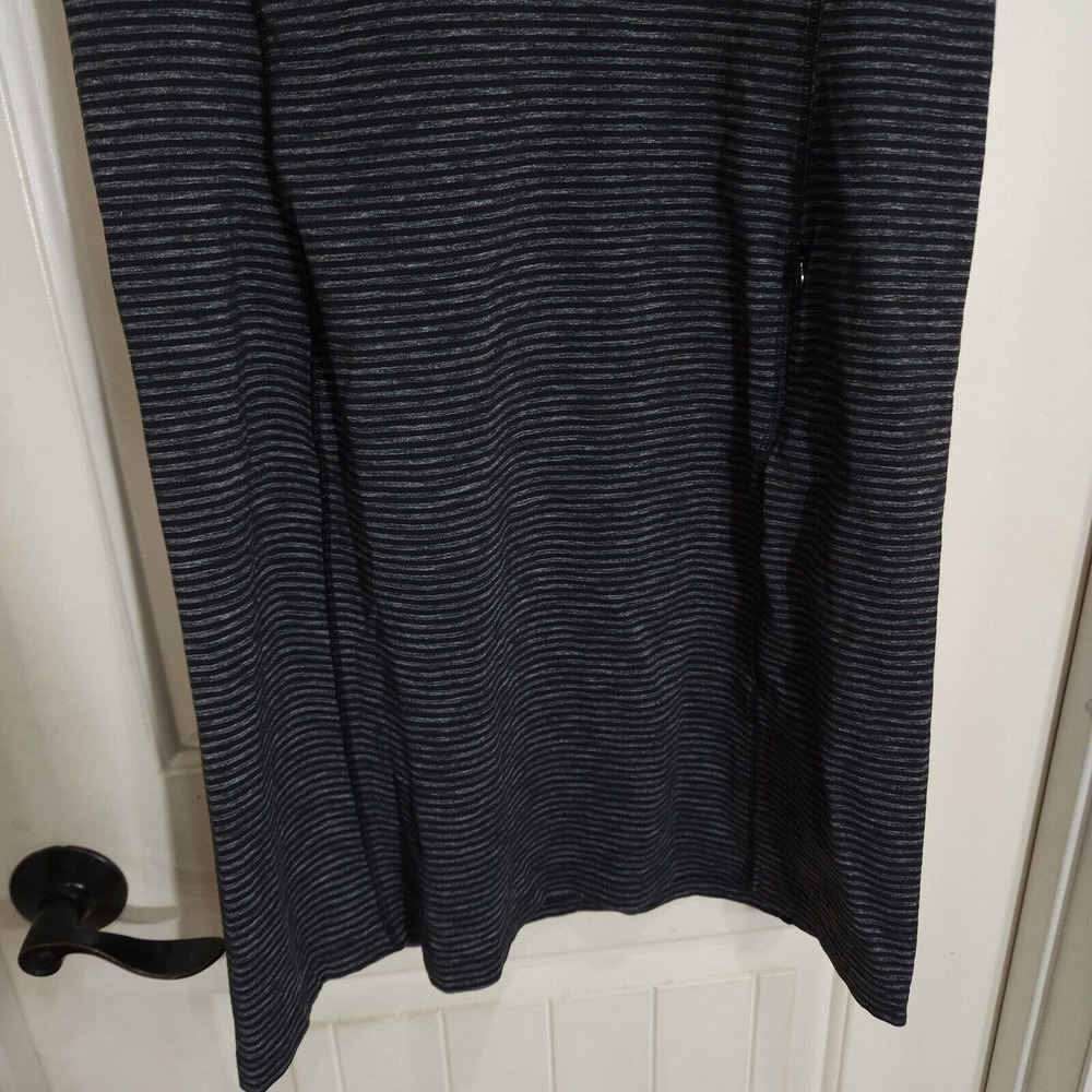 Duluth Trading Co Womens Dress Black Gray Striped Stretch Active Travel Size M - Picture 4 of 8